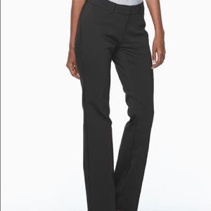 Women's Apt. 9® Black Torie Midrise Modern Fit Straight-Leg Dress Pants. 30”. 2P